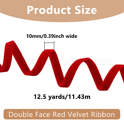 12.5 ярд двусторонней бархатной ленты OCOR-DC0001-20A-1