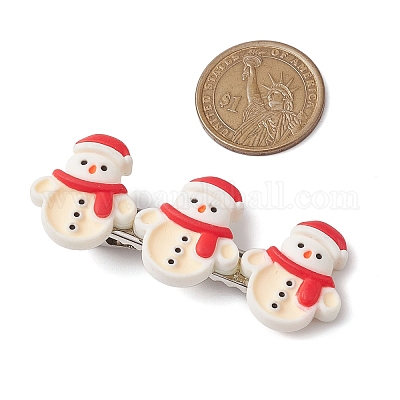 Заколки для волос из смолы аллигатора на рождественскую тематику PHAR-JH00112-1