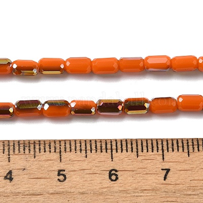 Стеклянные бусины с гальваническим покрытием  EGLA-D031-01-20-1