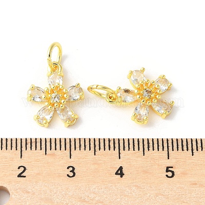 Латунные микро проложить кубического циркония подвески KK-U067-03G-04-1