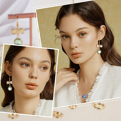 80 шт. 4 стиля подвески из нержавеющей стали 304 с кабошонами STAS-BBC0002-33-1