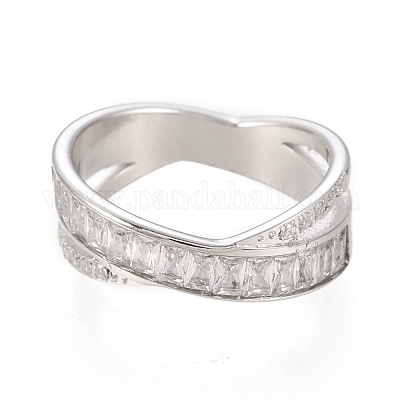 Кольца крест-накрест из нержавеющей стали 304 RJEW-H129-05P-1