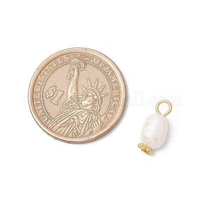 Подвески из натурального культивированного пресноводного жемчуга и риса PALLOY-JF03922-02-1