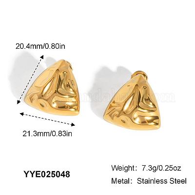 Серьги-гвоздики из нержавеющей стали с чеканной текстурой GJ5833-3-1