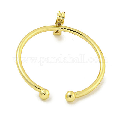 Латунные открытые манжеты для женщин RJEW-F162-02G-I-1