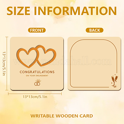 Gedenkkarten aus Holz&nbsp;WOOD-WH0040-005-1