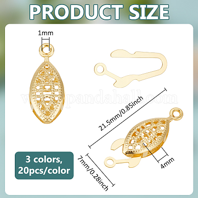 3 цвета 304 нержавеющая сталь застежки коробки STAS-BC0004-10-1