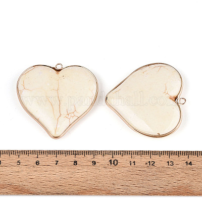 Подвески в форме сердца из синтетического говлита TURQ-T004-30B-1