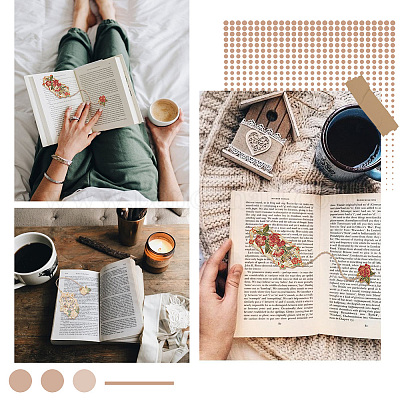 2 шт. 2 стиля закладки из цинкового сплава с эмалью AJEW-CP0003-98C-1