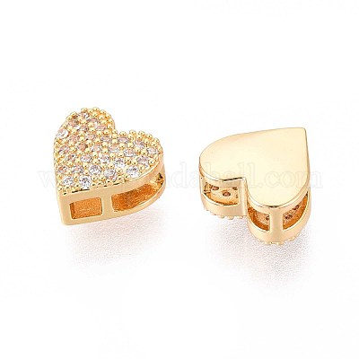 Латунные микропаве из прозрачного кубического циркония KK-T071-26G-1