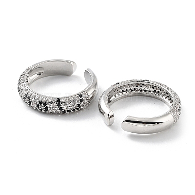 Серьги-манжеты из латуни с микропаве и кубическим цирконием для женщин KK-Z038-07P-1