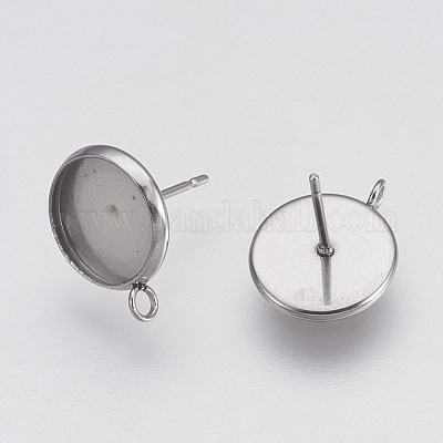 Серьги-гвоздики из нержавеющей стали 202 STAS-I088-D-04P-1