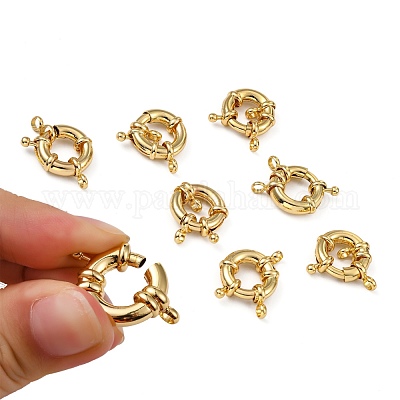 Латунная пружинная застежка X-KK-D399-A-G-NF-1