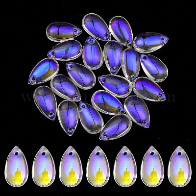 Прозрачные стеклянные амулеты&nbsp;GLAA-YW0003-03-1