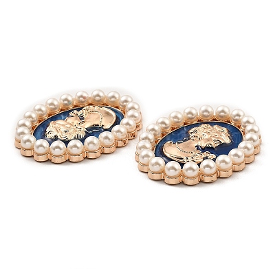 Кабошоны из эмали из цинкового сплава&nbsp;LS-ENAM-Q501-01LG-03-1