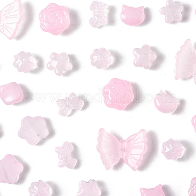 120 шт. 8 вида прозрачных стеклянных бусин-спрей GLAA-FS0002-25-1