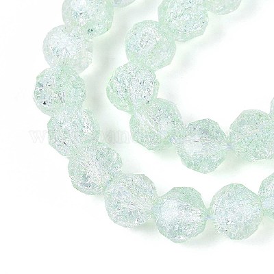 Прозрачные треск стекла бисер нитей GLAA-N053-8mm-06-1