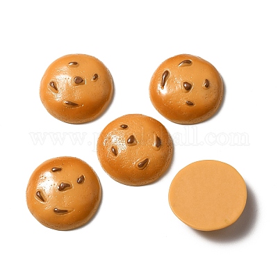 Кабошоны из непрозрачного печенья из смолы RESI-WH0035-41C-1