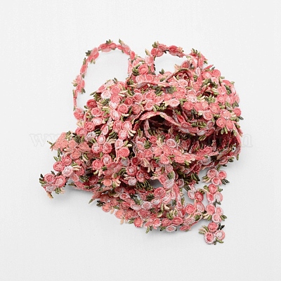 Лента с цветочной отделкой из полиэстера OCOR-WH0057-18A-1