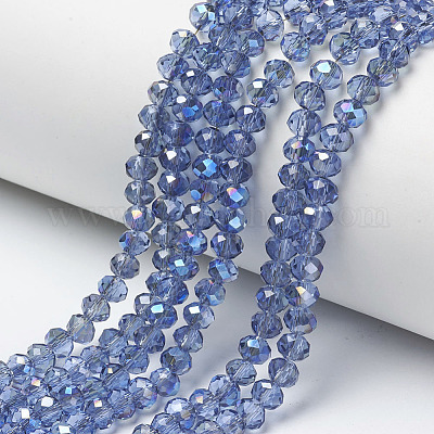 Chapelets de perles en verre électroplaqué&nbsp;EGLA-A034-T3mm-I12-1