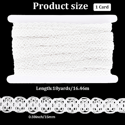 18 ярд полиэстеровой плетеной кружевной отделки OCOR-CY0001-88A-1