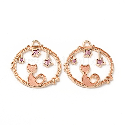 Подвески из эмали и сплава ENAM-M052-04G-B-1