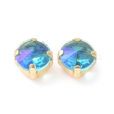 Эффект лунного света плоский круглый шить на стразах RGLA-G018-01B-01-1