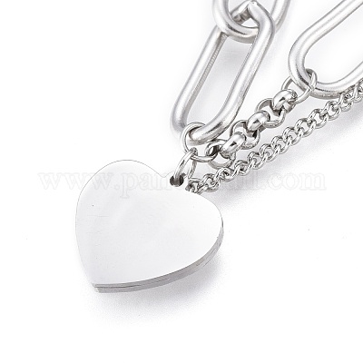 Браслеты с подвесками из нержавеющей стали 304 BJEW-K219-04P-1