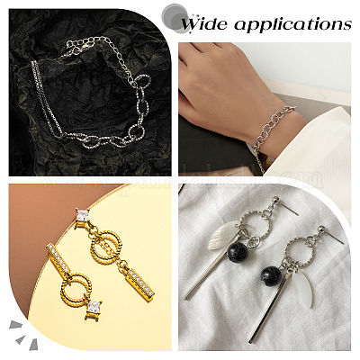 300 шт. 2 стиля витых соединительных колец из нержавеющей стали 304 STAS-BBC0002-96-1