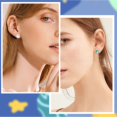 1600 шт. 2 стиля 304 нержавеющая сталь плоская круглая пустая фурнитура для сережек-гвоздиков FIND-BBC0003-53B-1