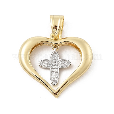 Латунные микро проложить кубического циркония подвески KK-U047-23G-04-1