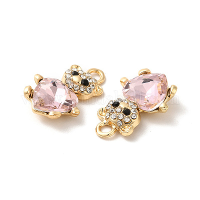 Панданты из сплава со стразами PALLOY-O106-07G-1