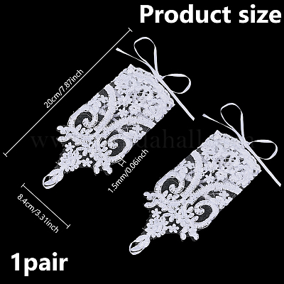 Рукав из полиэстерового кружева для женщин и девочек AJEW-WH0348-689B-1