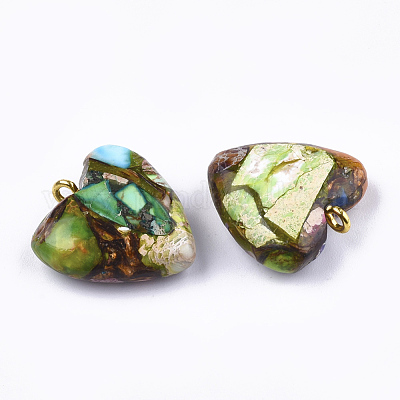 Собранные бронзитовые и имперские яшмовые подвески X-G-T111-04I-1