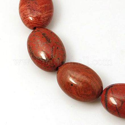 Natural Red Jasper Beads Strands G-E209-14x10mm-1