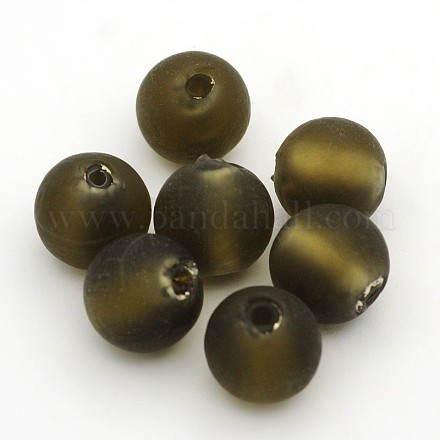 Perles en verre d'argent feuille manuelles D388-14mm-05-1