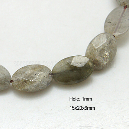Natural Labradorite Beads Strands G-G214-15x20x6mm-10-1