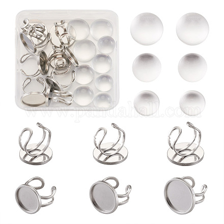 9 pièces 3 tailles 304 supports d'anneau de coussin de manchette en acier inoxydable DIY-PJ0001-09P-1