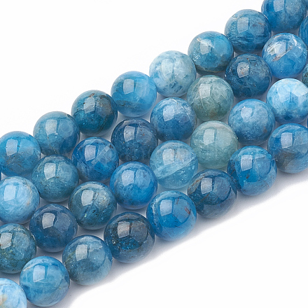 Natural Apatite Beads Strands G-S333-6mm-012-1