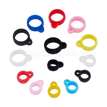 GORGECRAFT 72PCS Anti-Lost Silicone Rubber Rings 6 Colors 8mm 13mm Diameter Lostproof O Rings Adjustable Band Holder Necklace Lanyard Pendant for Pens Device Keychains Daily Sport Home Supplies SIL-GF0001-26-1