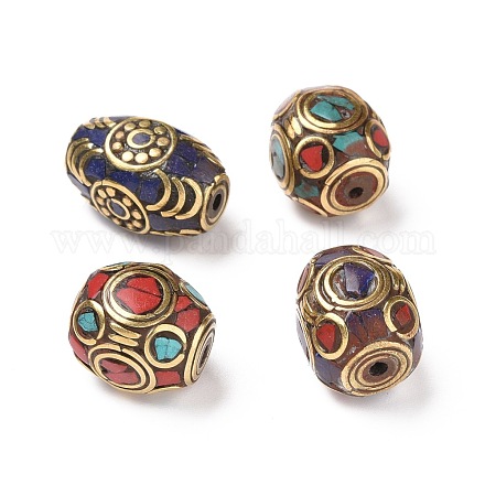 Handmade tibetischen Stil Perlen TIBEB-C002-10AG-1