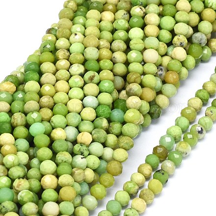 Chapelets de perles en serpentine naturelle G-O180-02B-1