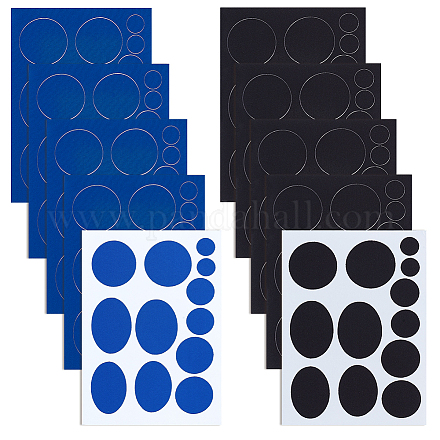 10 шт. 2-х цветные нейлоновые заплатки для ремонта AJEW-OC0013-95-1