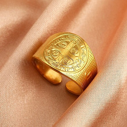 Открытые кольца манжеты из нержавеющей стали 304 RJEW-F199-02A-G-1