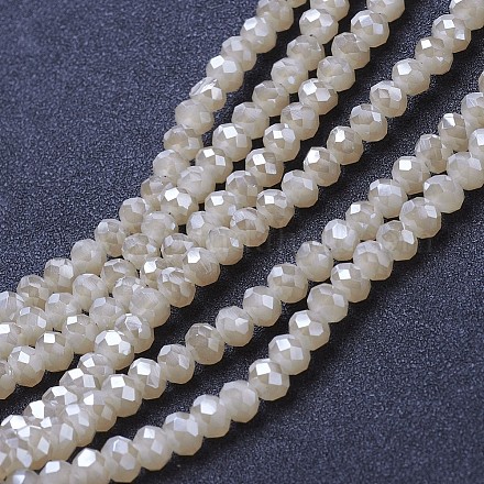 Electroplate Glass Beads Strands EGLA-A034-J2mm-Y03-1