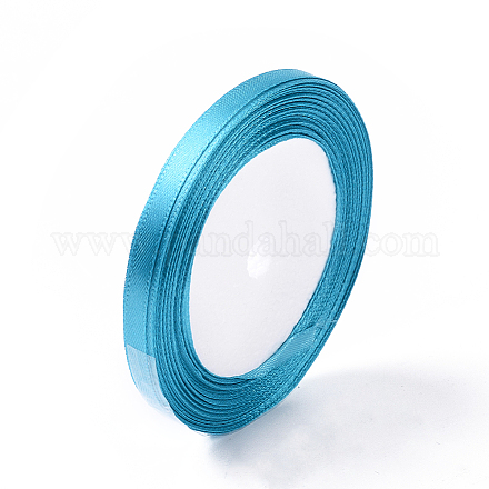 Cinta de raso azul de 1/4 pulgada (6 mm) X-RC6mmY047-1