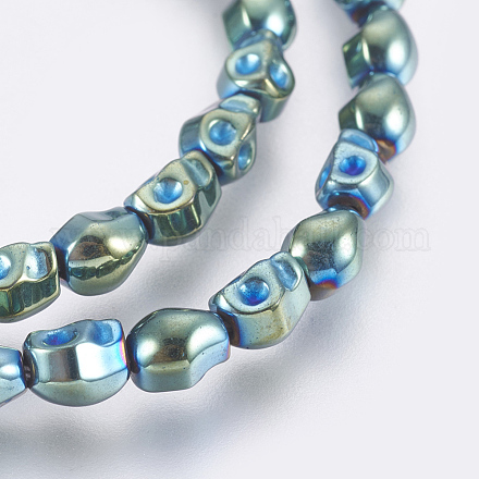 Electroplated Non-magnetic Synthetic Hematite Bead Strand G-E495-06B-1