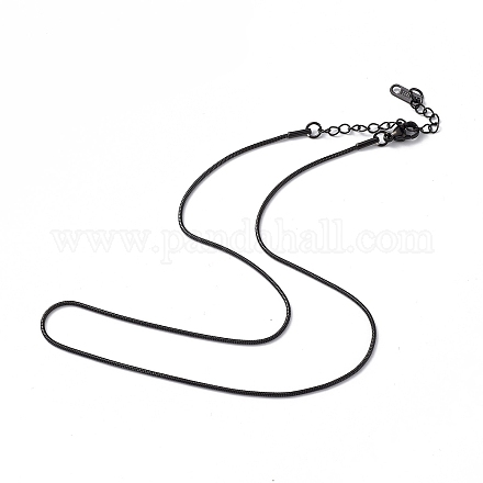 304 collar de cadena de serpiente redonda de acero inoxidable para hombres y mujeres NJEW-K245-016E-1