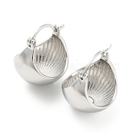 Латунные круглые серьги-кольца с покрытием стойки EJEW-Q779-03P-1