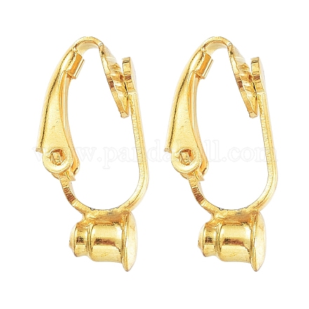 Accessoires de convertisseurs de boucles d'oreilles à clipser en laiton KK-Q115-G-NF-1